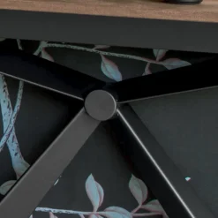 Consolle con Piano Effetto Malta e Base in Metallo Made in Italy - Timedio