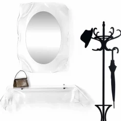 Consolle design moderno in plexiglass trasparente drappeggiato Wish