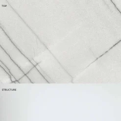 Consolle di Design con Piano in Marmo e Base in Vetro Made in Italy - Molino
