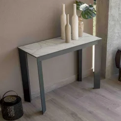 Consolle Estensibile da Esterno con Base in Metallo e Piano in Hpl - Aghetto
