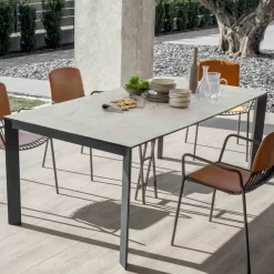 Consolle Estensibile da Esterno con Base in Metallo e Piano in Hpl - Aghetto