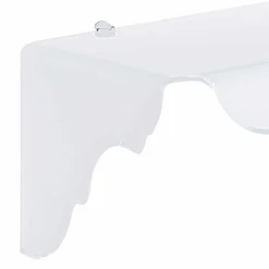 Consolle fissa a muro colore bianco di design Bianca, made in Italy