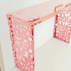 Consolle fissa di design Konsolle 120x40x90 Mabele, con ripiano in vetro