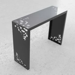 Consolle fissa di design Konsolle 120x40x90 Mabele, con ripiano in vetro