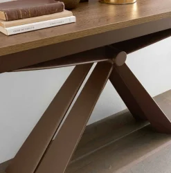 Consolle in Legno e Metallo Allungabile Fino 295 cm Made in Italy - Timedio