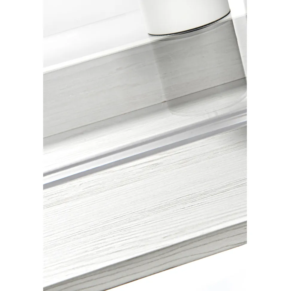 Consolle in Plexiglass Trasparente con Ripiano in Legno di Design - Carducci