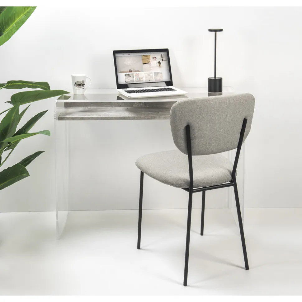 Consolle in Plexiglass Trasparente con Ripiano in Legno di Design - Carducci