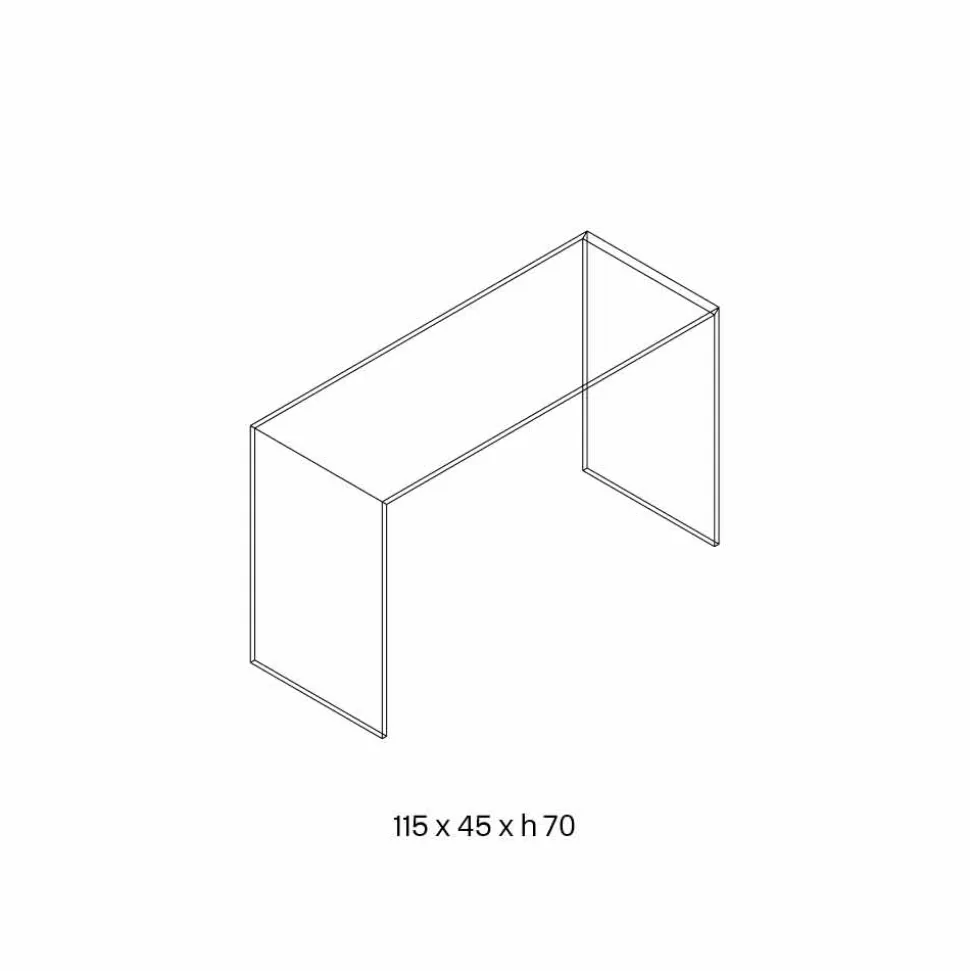 Consolle in Vetro Extrachiaro Design Minimale Made in Italy 2 Dimensioni - Selex