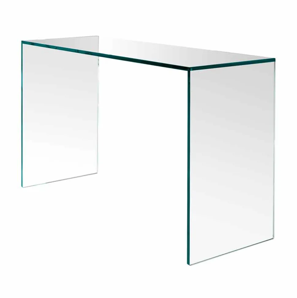 Consolle in Vetro Extrachiaro Design Minimale Made in Italy 2 Dimensioni - Selex