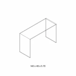 Consolle in Vetro Extrachiaro Design Minimale Made in Italy 2 Dimensioni - Selex