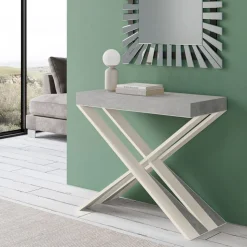 Consolle Moderna Allungabile a 300 cm con Telaio Bianco Made in Italy - Specchio