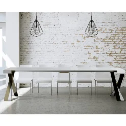 Consolle Moderna Allungabile a 300 cm con Telaio Antracite Made in Italy - Avventura