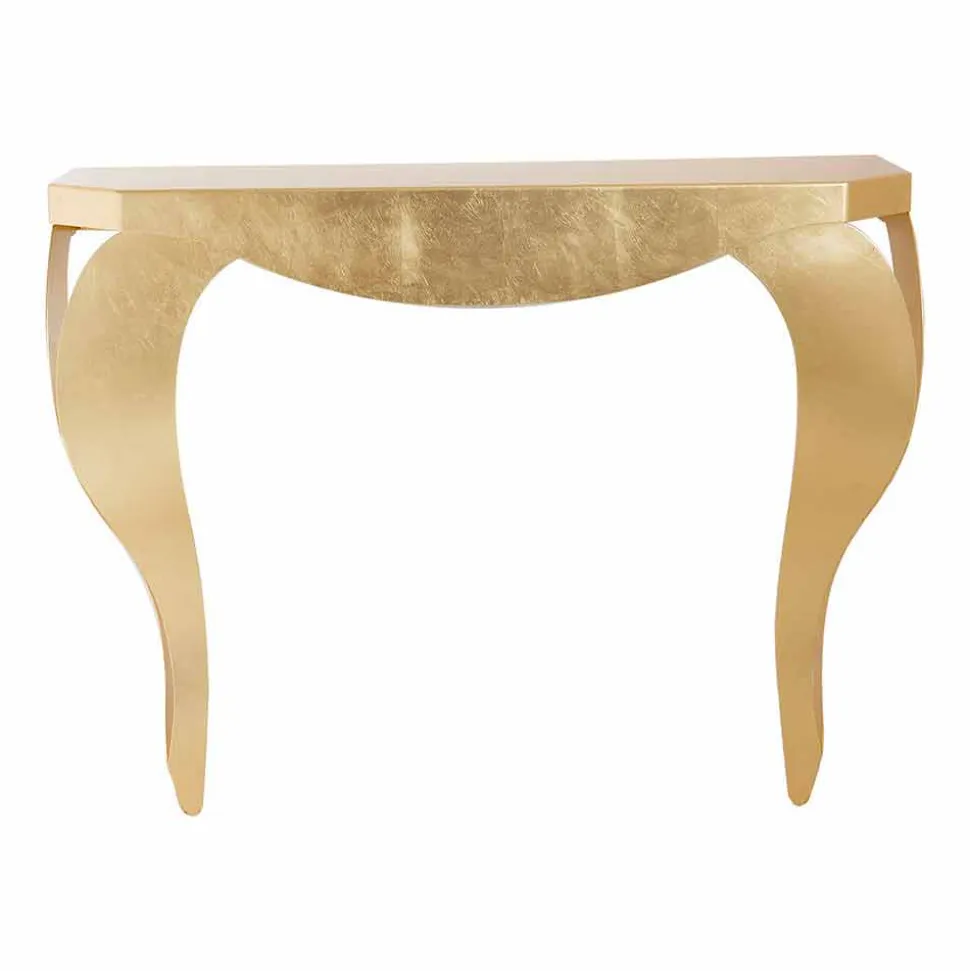 Consolle Moderna in Ferro Foglia Oro o Argento Made in Italy – Daledale