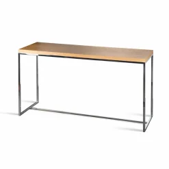 Consolle rettangolare in legno e metallo 100% Made in Italy Flora