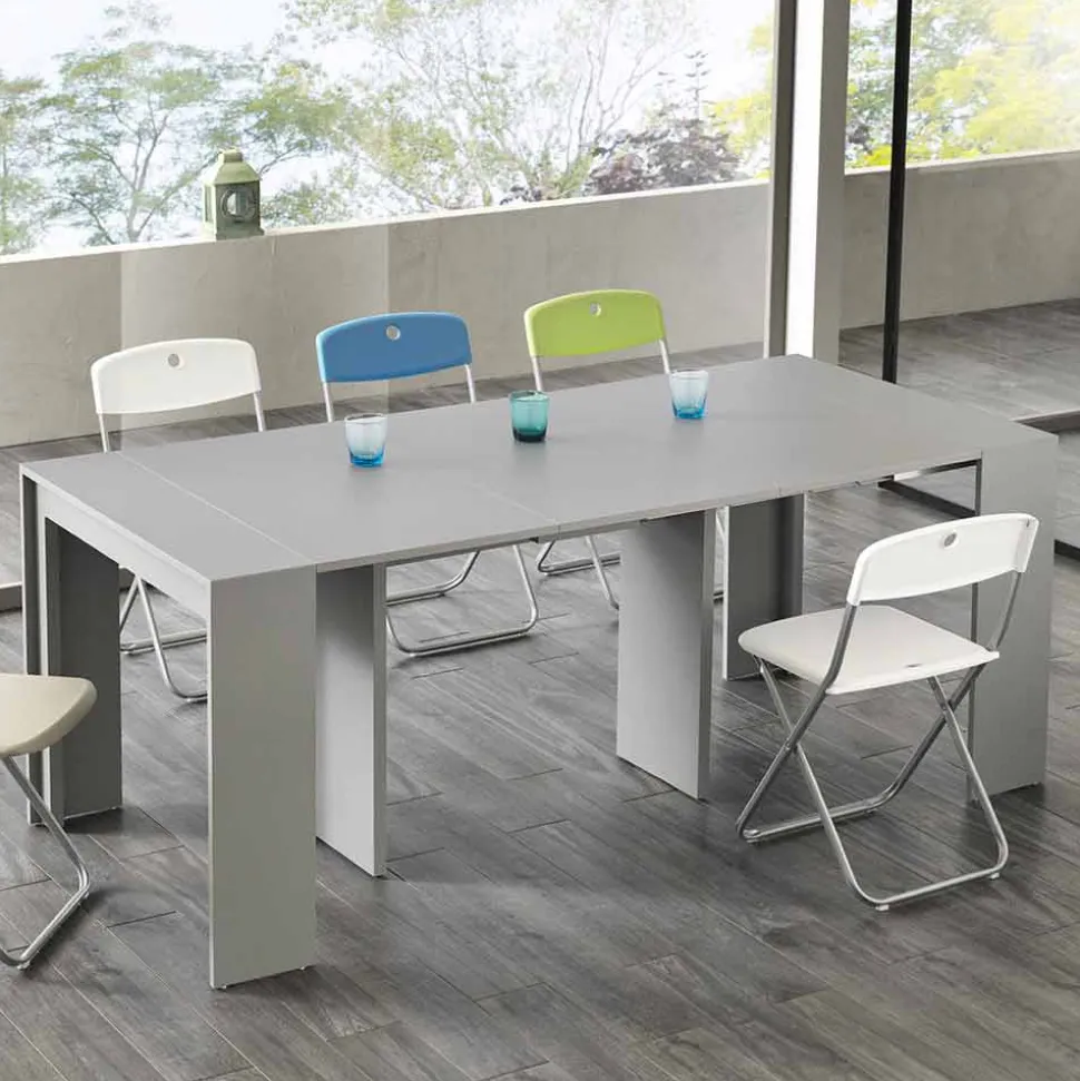Consolle/Tavolo da pranzo allungabile, L 42,50/302,50x P90 cm, Alvaro