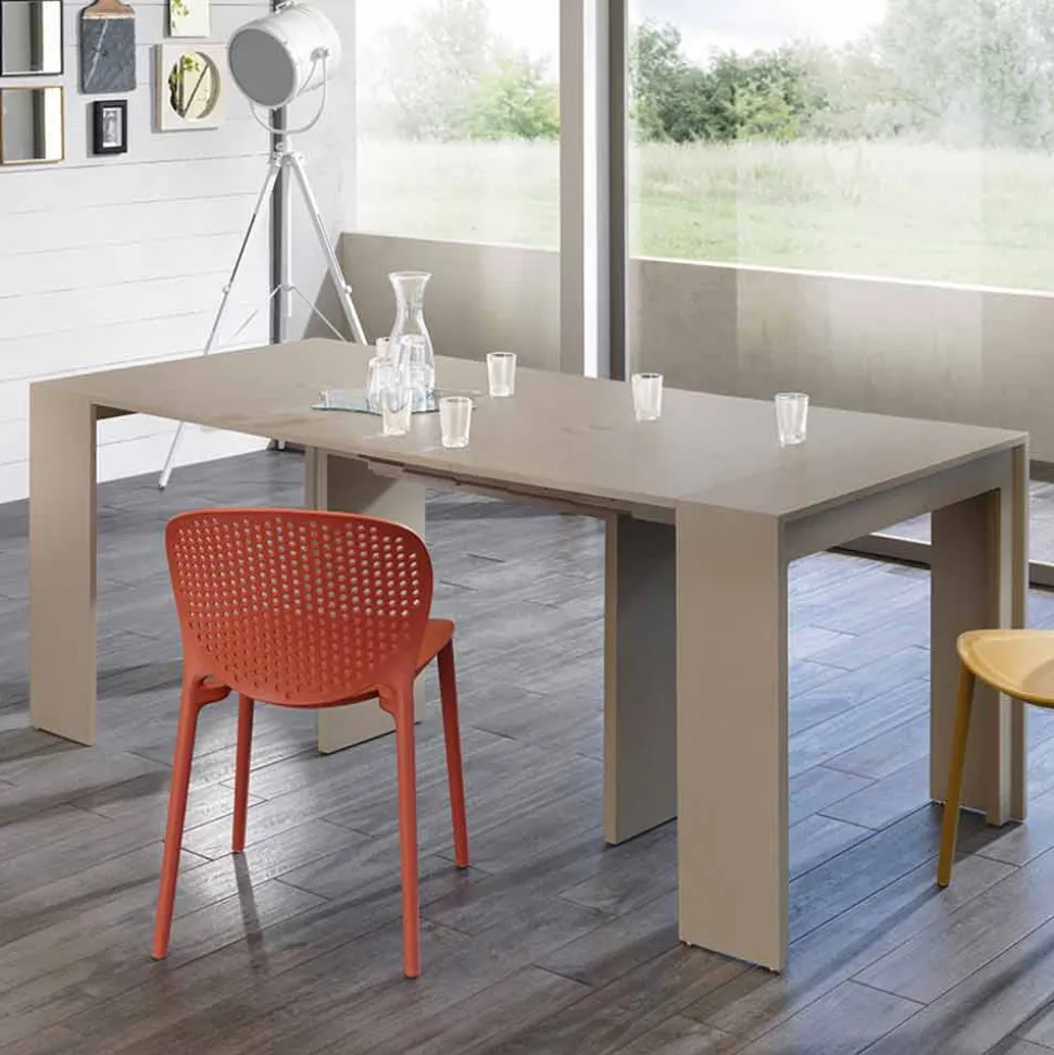 Consolle/Tavolo da pranzo allungabile, L 42,50/302,50x P90 cm, Alvaro