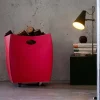 Contenitore portalegna in cuoio di design Botte, made in Italy