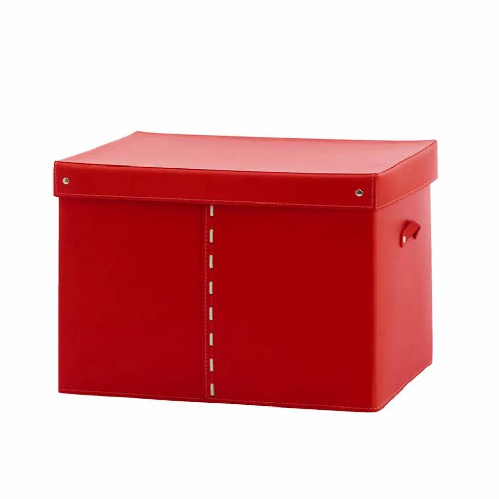 Contenitore Portaoggetti Moderno in Cuoio Rigenerato Made in Italy – Gabry