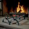 Coppia di Alari per il Camino in Metallo Altezza 21 cm Made in Italy - Sari