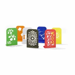 Coppia di fermalibro moderni “Blokko” by Mabele, artigianato Made in Italy