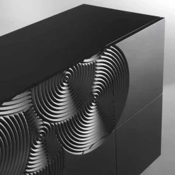 Credenza a 10 ante Ardesia, design moderno, bianca, nera oppure oro