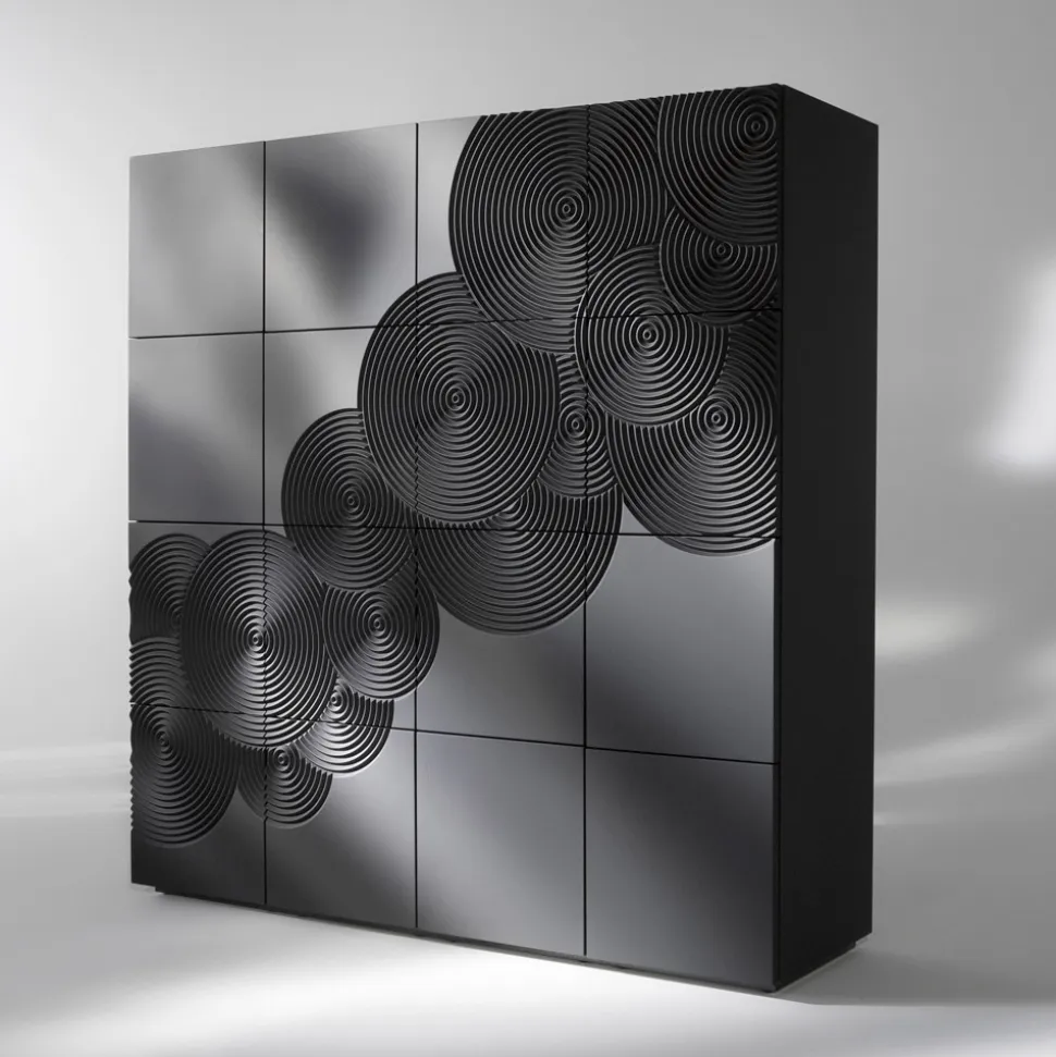 Credenza a 8 ante design moderno Ardesia, bianca, nera oppure oro