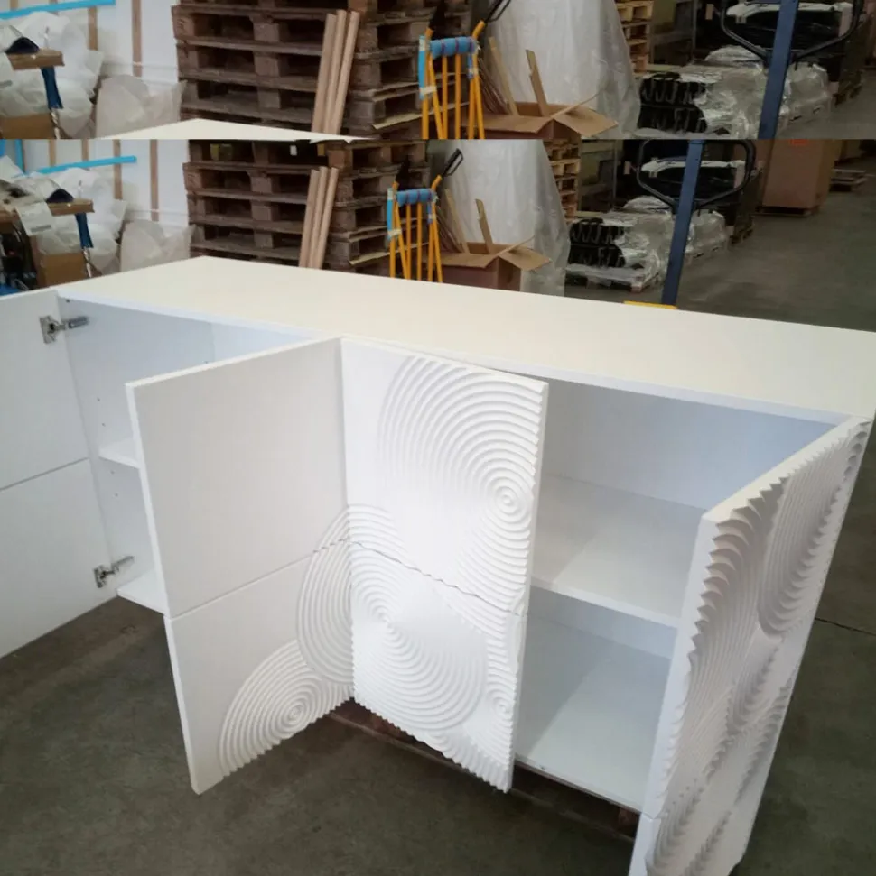 Credenza a 8 ante design moderno Ardesia, bianca, nera oppure oro