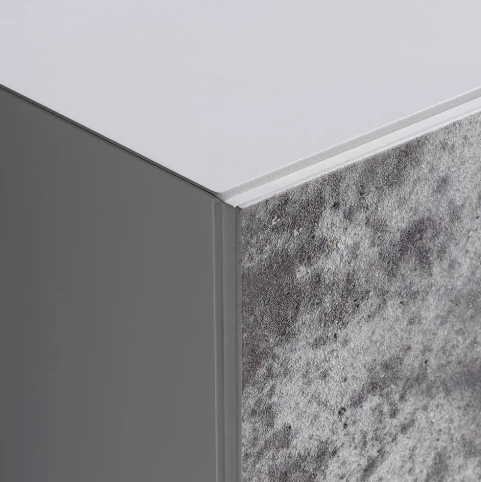 Credenza a 3 Ante e 3 Ripiani Interni in Legno e MDF - Pesci