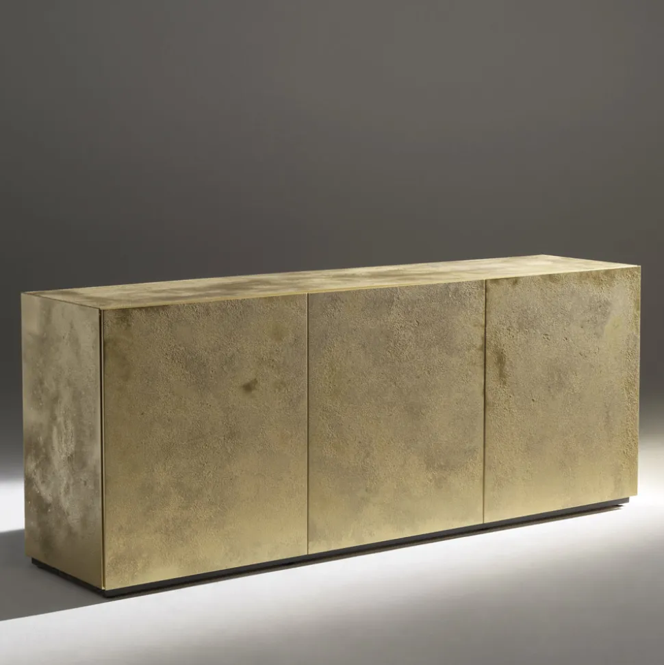 Credenza a 3 Ante e 3 Ripiani Interni in Legno e MDF - Pesci