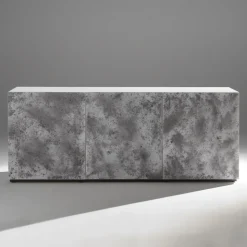 Credenza a 3 Ante e 3 Ripiani Interni in Legno e MDF - Pesci