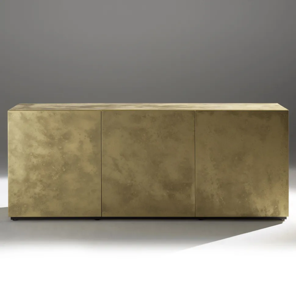 Credenza a 3 Ante e 3 Ripiani Interni in Legno e MDF - Pesci