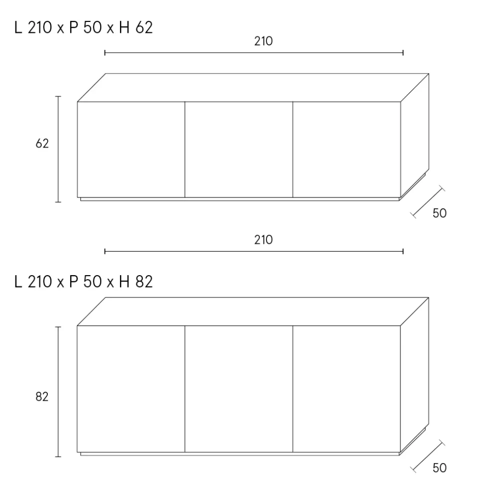 Credenza a 3 Ante e 3 Ripiani Interni in Legno e MDF - Pesci