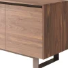 Credenza Alta in Legno con Base in Metallo Made in Italy - Berta