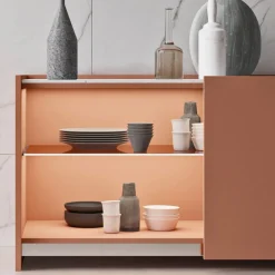 Credenza 1 Anta e 3 Cassetti in Legno Ecologico Lusso Made in Italy - Lidia