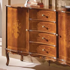 Credenza Classica 2 Ante e 4 Cassetti in Legno Made in Italy - Windsor