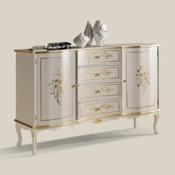 Credenza Classica 2 Ante e 4 Cassetti in Legno Made in Italy - Windsor