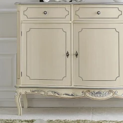 Credenza Classica da Interno in Legno Bianco o Noce Made in Italy - Chantilly