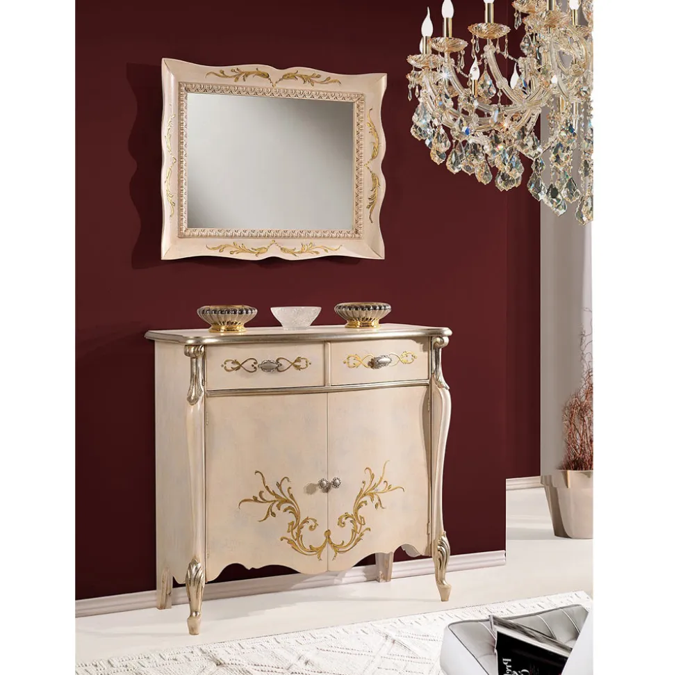 Credenza Classica da Soggiorno Legno con Intarsi Made in Italy - Ottaviano