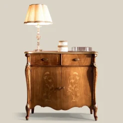 Credenza Classica da Soggiorno Legno con Intarsi Made in Italy - Ottaviano