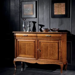 Credenza Classica da Soggiorno in Legno di Noce Made in Italy - Helisa