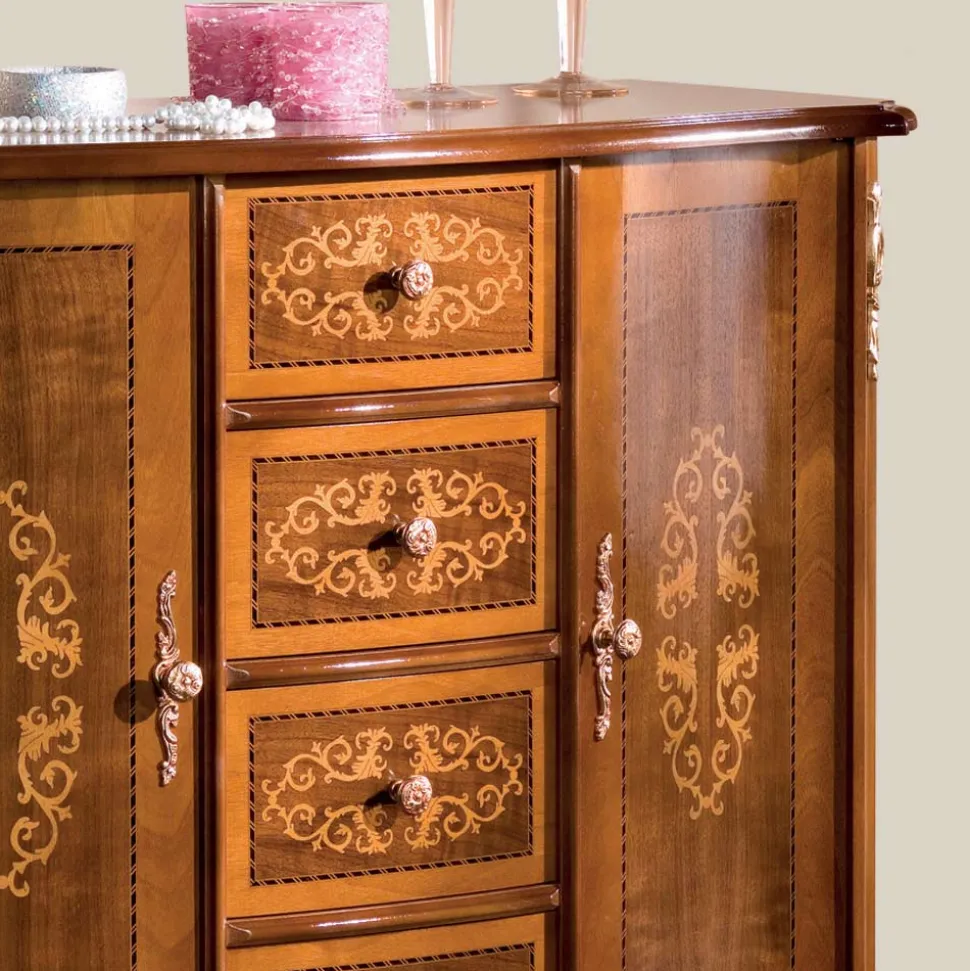 Credenza Classica di Lusso per Soggiorno in Legno Made in Italy - Katerine