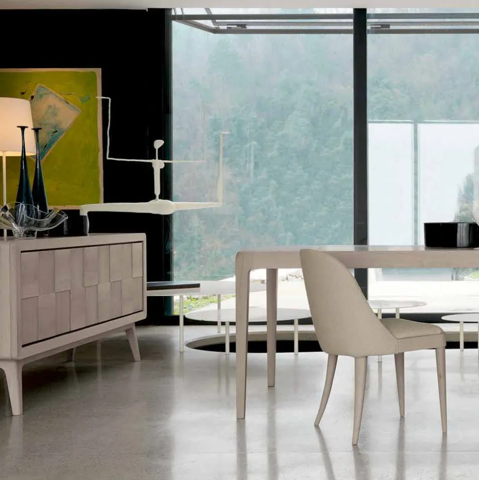 Credenza con 3 ante in legno massello design moderno Nensi