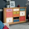 Credenza con Cassetti Tutti Colorati e Maniglie Diverse Made in Italy - Shiva