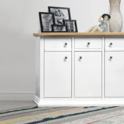 Credenza con Struttura in Particelle di Legno Impiallacciato Made in Italy - Odino