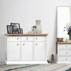 Credenza con Struttura in Particelle di Legno Impiallacciato Made in Italy - Odino