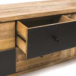 Credenza da Interno con un'Anta, 4 Cassetti e Piedi in Metallo - Slide