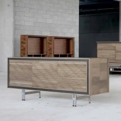 Credenza design moderno in legno massello, l.192xp.50cm, Teresa