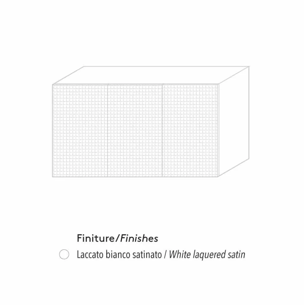 Credenza design moderno nera con 2 ante e cassettone estraibile Flora