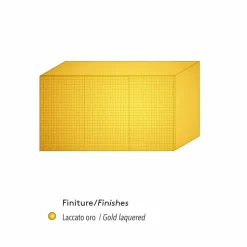 Credenza design moderno nera con 2 ante e cassettone estraibile Flora