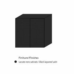 Credenza di design a 2 ante bianca, nera oppure oro modello Flora